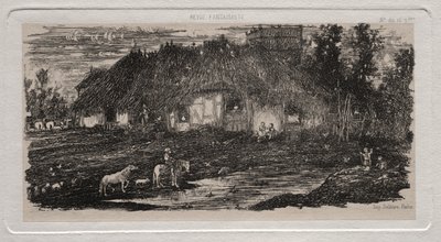 La cour de ferme - Rodolphe Bresdin