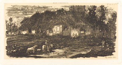 La Cour de ferme - Rodolphe Bresdin