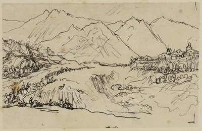 Village de montagne - Rodolphe Bresdin