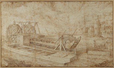 Un dragueur sur un canal - Roelandt Jacobsz. Savery