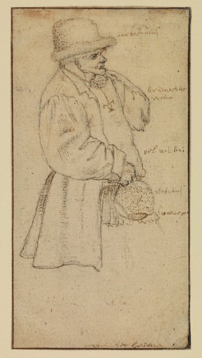 Paysanne portant une jarre, recto, XVIe siècle - Roelandt Jacobsz. Savery