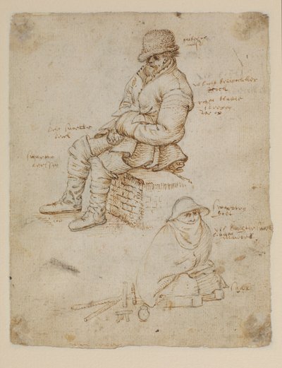 Deux figures assises (verso) - Roelandt Jacobsz. Savery