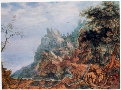 Saint Jérôme dans un paysage rocheux - Roelandt Savery