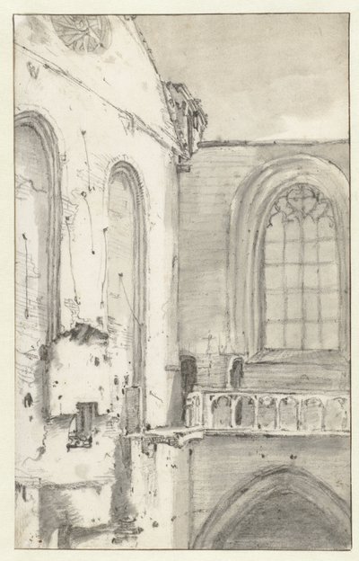 Vue du transept de la Nieuwe Kerk, Amsterdam, après l