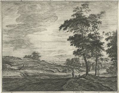 Au bord de la forêt de La Haye (Vues dans la forêt de La Haye) - Roelant Roghman