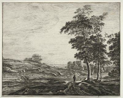 Six vues dans le bois de La Haye: Paysan vu de dos - Roelant Roghman
