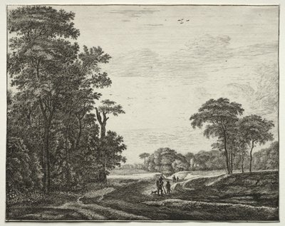 Six vues dans le bois de La Haye : Plaque 2 - Roelant Roghman