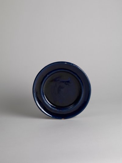 Assiette à fruits ou de côté émaillée bleue, 1914-18 - Roger Eliot Fry