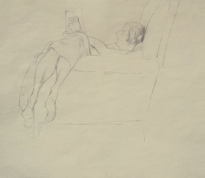 Nina Hamnett Lisant, c.1917 - Roger Eliot Fry