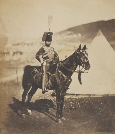 Cornet Henry John Wilkin, 11e (ou propre de Prince Albert) Hussards, 1855 - Roger Fenton