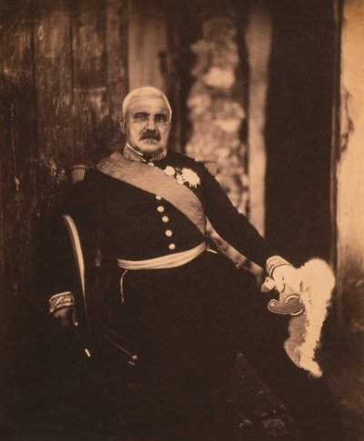 Maréchal français Aimable-Jean-Jacques Pélissier, portrait assis en uniforme, guerre de Crimée, Crimée, Ukraine - Roger Fenton