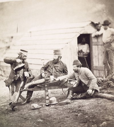 Difficultés dans le camp (Colonel Lowe et Capitaines Brown et George) - Roger Fenton