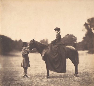 Dame à cheval, années 1850 - Roger Fenton