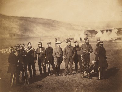 Le major Burton et les officiers du 5e régiment des gardes dragons - Roger Fenton