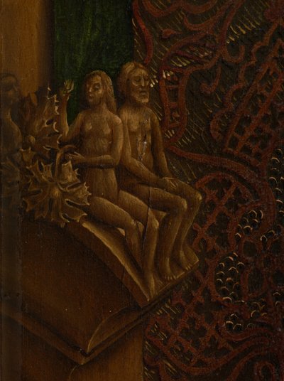 (détail) de Saint Luc dessinant le portrait de la Vierge - Rogier van der (after) Weyden