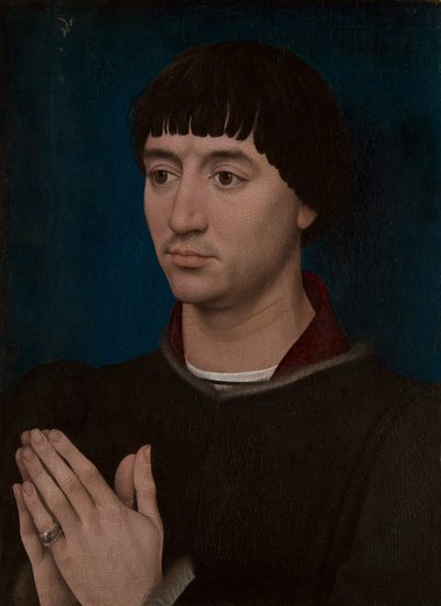 Portrait de Jean Gros (recto) ; Armoiries de Jean Gros (verso) - Rogier van der Weyden