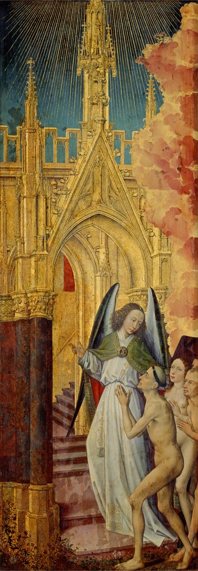 Les bons conduits au paradis, détail du Jugement dernier, c. 1451 - Rogier van der Weyden