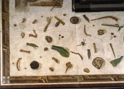 "Asarotos" (Sol non balayé) Fragments de mosaïque signés par Harakliton de Rome, 2ème siècle après J.-C., Rome - Roman