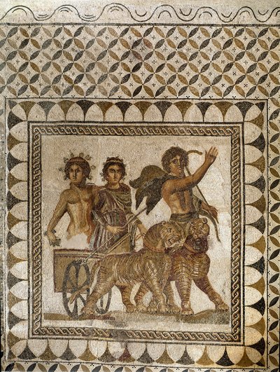 Bacchus dans un char tiré par des tigres, 3ème siècle - Roman