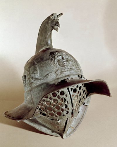Casque en bronze de gladiateur - Roman