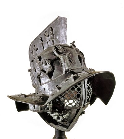 Casque en bronze de gladiateur - Roman