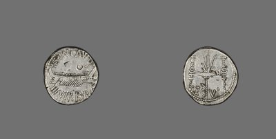 Denier représentant une galère, 31 av. J.-C. - Roman