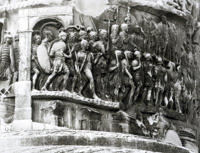 Détail de la Colonne de Marc Aurèle (Colonna Antonina), 180-196 apr. J.-C. (marbre) - Roman
