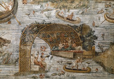 Détail de la mosaïque nilotique de Preneste (Palestrina) du sanctuaire de la déesse Fortune Primigenia, 80 av. J.-C. - Roman