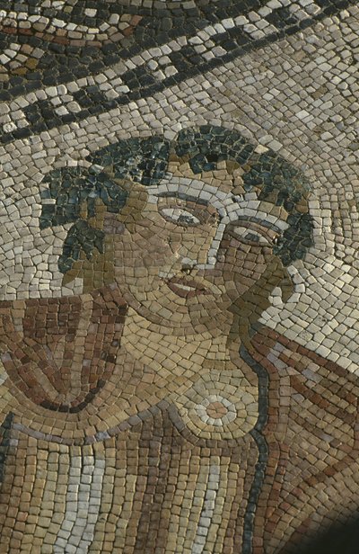 Dionysos découvrant Ariane endormie (détail, tête de Bacchus) - Roman