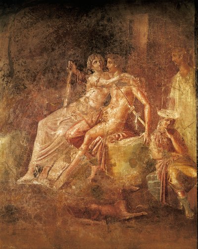 Fresque représentant Arès et Aphrodite, Maison du Cithariste, Pompéi, Italie - Roman