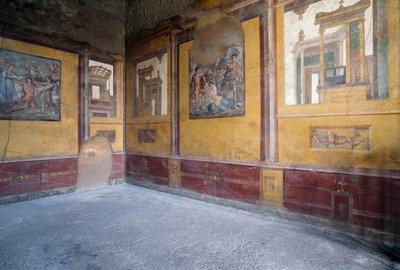 Salle fresquée de la Villa dei Vettii, site archéologique romain de Pompéi - Roman