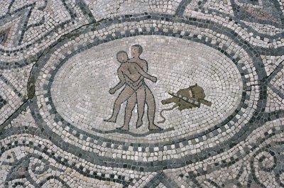 Hercule et Antée, du sol de 