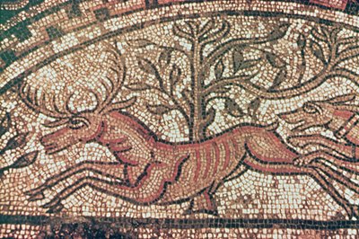 Pavement de Hinton St. Mary (détail) vers 350 apr. J.-C. - Roman