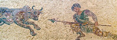 Scène de chasse, Maison de Dionysos, Paphos, Chypre - Roman
