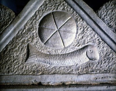 Ictus: poisson, symbole chrétien. 2ème siècle - Roman