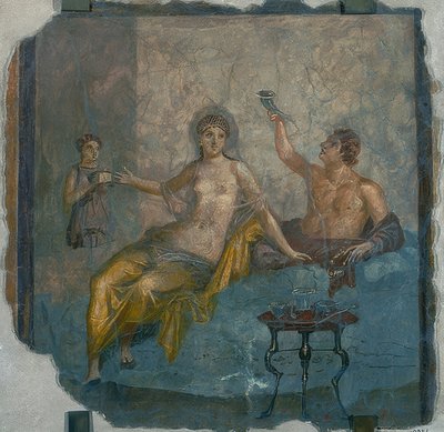 Jeune homme et hétaïre. D