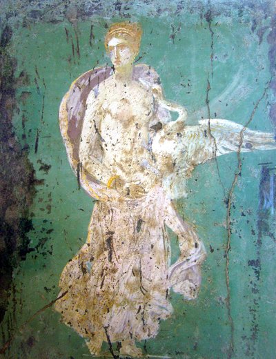 Léda et le cygne, fresque, Pompéi - Roman