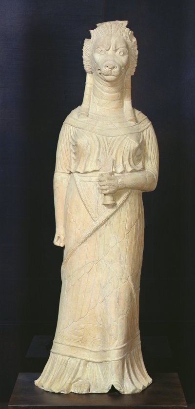 Déesse à tête de lion, du sanctuaire de Bir Bou Regba - Roman