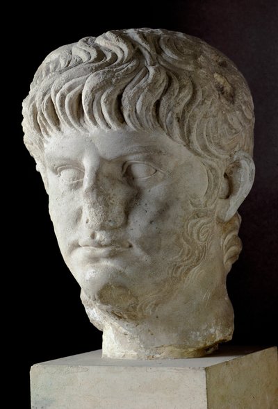Tête en marbre de Néron (Nero Claudius Caesar Augustus Germanicus) (37-68 après J.-C.) Rome, Museo Nazionale Romano - Buste de l