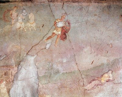 Mars trouve Rhéa Silvia endormie et la séduit (fresque) - Roman