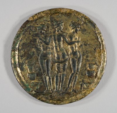 Miroir avec représentation des Trois Grâces, 2ème siècle - Roman