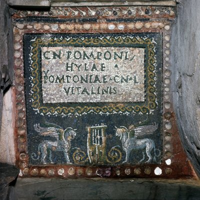 Mosaïque de la tombe de Pomponio Hylax, Rome - Roman