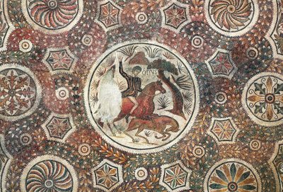 Mosaïque avec scène de chasse, IVe siècle après J.-C. - Roman