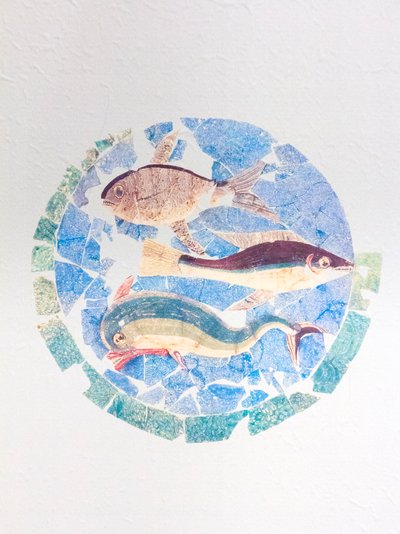 Peinture polychrome trouvée dans la domus du chirurgien à Rimini - Roman