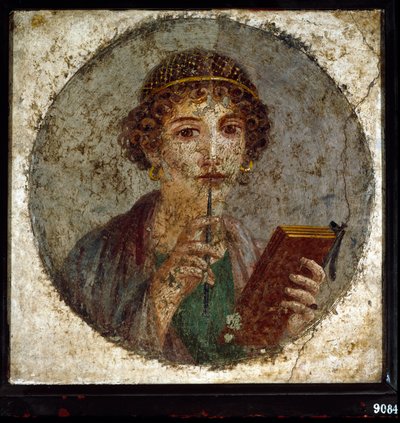 Portrait supposé de Sapho (ou Sappho) poétesse grecque - Roman