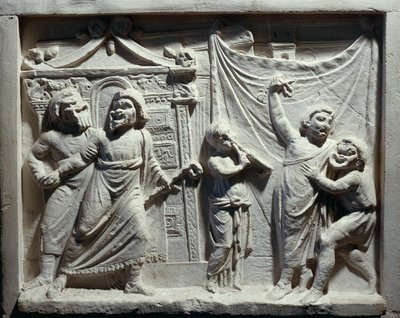 Relief de scène de théâtre de la comédie 