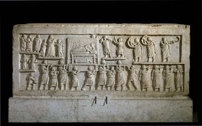Art romain (Sabins) : bas-relief du sarcophage d
