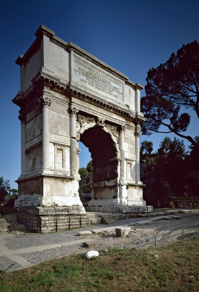 Art romain : Arc de Titus érigé en 81 ap. J.-C. Rome, Italie - Roman