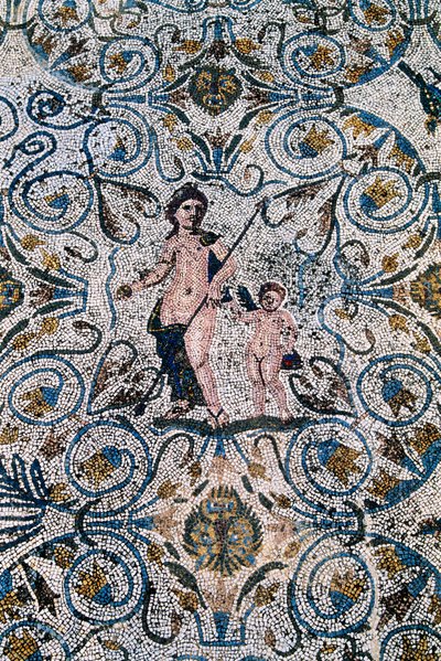 Art romain : Mosaïque du 4ème siècle après J.-C. de la villa romaine de l