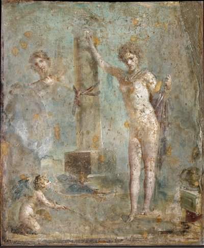 Art romain : « Narcisse ». Fresque de Pompéi, Musée archéologique national, Naples - Roman